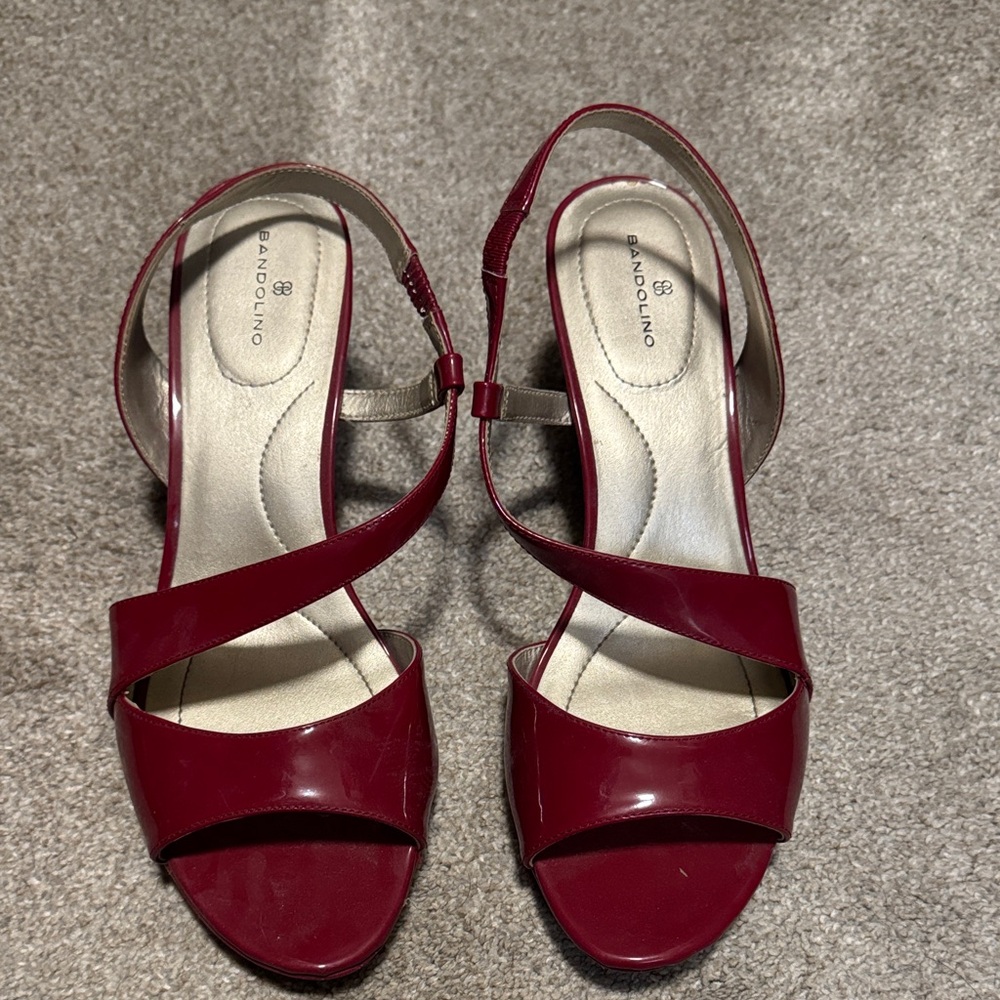 Bandolino Women's Red Strappy Heels